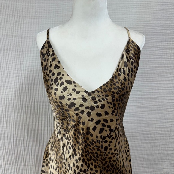 VTG Y2K Victoria's Secret Leopard Print Slip Dress Nightie Lingerie Sz Large - Picture 2 of 13